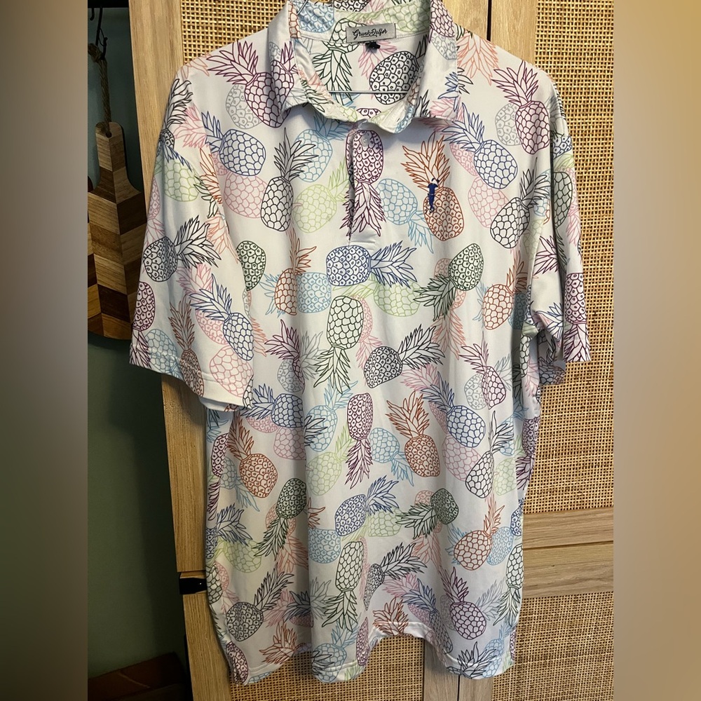 Grunk Dolfer Multicolor Pineapple Print Men's Shi… - image 1